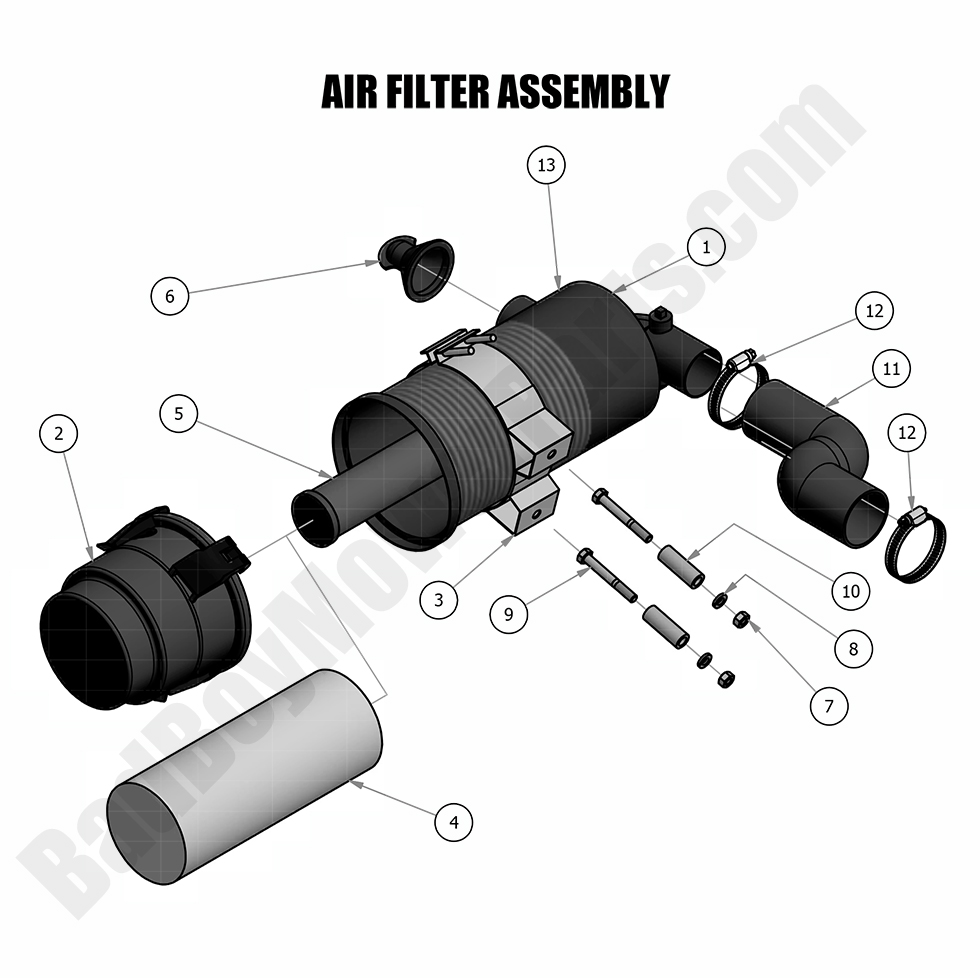 1834 - Bad Boy Mower Parts Lookup > 2018 > Diesel - 1500cc > Air Filter Assembly